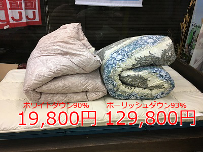 羽毛布団の価格